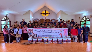 โครงการเยาวชนก่อการดี สนับสนุนกิจกรรมส่งเสริมการมีส่วนร่วมกับชุมชน ประจำปี 2568 โครงการร่วมแรงร่วมใจจิตอาสาพัฒนาโบสถ์ตำบลป่าแป๋