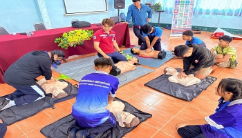  โครงการอบรมการปฐมพยาบาลเบื้องต้นแและช่วยชีวิตขั้นพื้นฐานให้แก่คนในชุมชนตำบลห้วยห้อม  ภายใต้โครงการเยาวชนก่อการดี สนับสนุนกิจกรรมส่งเสริมการมีส่วนร่วมกับชุมชน ประจำปี 2568