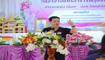  โครงการแม่ฮ่องสอน Good Health and well-being กิจกรรมอบรมอาสาสมัครสาธารณสุขแห่งชาติ เพื่อพัฒนาศักยภาพเครือข่าย "อสม.ก่อการดี" อำเภอแม่ลาน้อย
